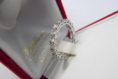 Anello in Oro bianco, Veretta  con  Brillanti