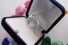 Anello in Oro bianco, Trilogy con Diamanti taglio Brillante